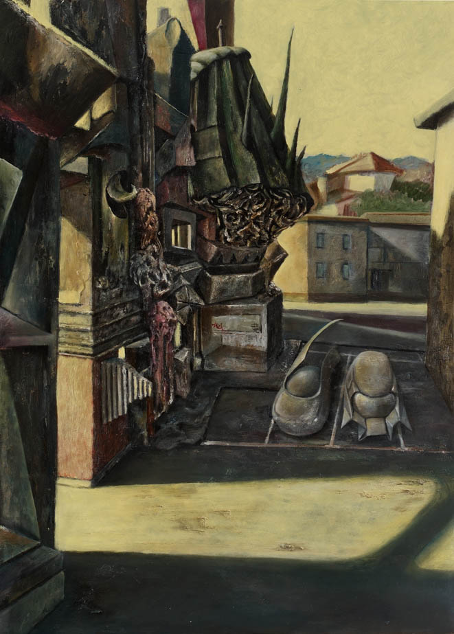 Il parcheggio - 2025 - olio su tavola - 70x100cm