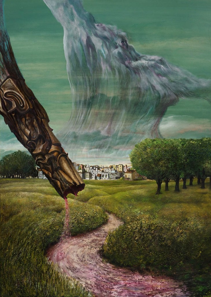 Un metabolismo del ricordo - 2025 - olio su tavola - 100x140cm